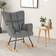 Costway Nursery Gray Rocking Chair 38.6"