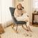 Costway Nursery Gray Rocking Chair 38.6"