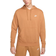 NIKE Sportswear Club Fleece Pullover Hoodie - Flax/White