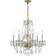 Crystorama Traditional Crystal Polished Brass/Grey Pendant Lamp 23"