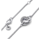 Pandora Signature Intertwined Pavé Pendant Necklace - Silver/Transparent