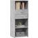 vidaXL 846176 Concrete Grey Storage Cabinet 50x124cm