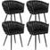 tectake Astano Black Kitchen Chair 75cm 4pcs