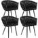 tectake Astano Black Köksstol 75cm 4st