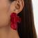 Shein 1 Pair Vintage Geometric Textured Asymmetric Flower & Leaf Design Earrings, Fashion Jewelry Gift For Women Valentines,Mom,Mother,Mother's Day,Gift
