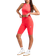 adidas Women's Essential Ribbed Cycling Shorts - Bright Red