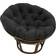 Blazing Needles Twill Papasan Chair Cushions Black (121.9x121.9)