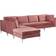 Beliani EVJA Pink Soffa 235cm 2st 4-sits