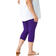 Roman Curve Cropped Stretch Trouser - Purple