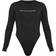 PrettyLittleThing Logo Long Sleeve Bodysuit - Black