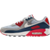 NIKE Air Max 90 M - Light Smoke Grey/Armory Navy/Fire Red/Phantom