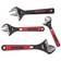 Teng Tools TEDADJ4 4 Pcs Adjustable Wrench