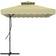 OutSunny 2.5m Square Cantilever Garden Parasol Umbrella with Cross