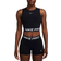 NIKE Women's Pro Dri-FIT Cropped Tank Top - Black/White