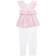 Tommy Hilfiger Kid's Printed Crinkle Tunic Top and Ribbed Leggings Set - Pink/White