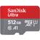 SanDisk Ultra microSDXC Class 10 UHS-I U1 A1 150MB/s 512GB +SD adapter