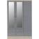 Zipcode Design Cascio Grey Gloss/Light Oak Effect Veneer Wardrobe 116x182.5cm