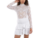 Neo Noir Liza Laceflower Blouse - White