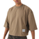 boohooMAN Boxy Oversized Half Sleeves T-shirt - Dark Tan