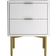 Valencia VLC001A White Bedside Table 40x42cm