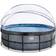 Exit Toys Round Stone Pool with Filter Pump and Dome Ø4.5x1.22m