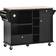 Bed Bath & Beyond Rolling Kitchen Island Cart Black Storage Cabinet 50.8x36.2"