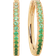 Sif Jakobs Ellera Grande Earrings - Gold/Green