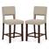 Costway Hollowed Back Beige Bar Stool 99.1cm 2pcs