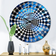 Design Art Heron Feathers Of Light II Blue Wall Clock 23"