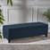 Fwstyle Upholstered navy blue ottoman Storage Bench