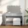vidaXL LED Grey Sonoma Sminkbord 40x100cm