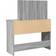 vidaXL LED Grey Sonoma Sminkbord 40x100cm
