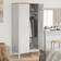 vidaXL Floro White Wardrobe 30.3x67.3"