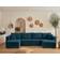 Lisa Design Topaze Slate Blue Sofa 320cm