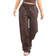 PrettyLittleThing Washed Oversized Low Rise Wide Leg Sweatpants - Chocolate