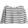 H&M Kid's Embroidery Detail Cotton Top - White/Blue Striped