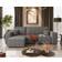 17 Stories Machi Grey Sofa 244cm 3pcs 4 Seater