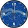 vidaXL Luminous Blue Horloge murale 30cm