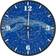 vidaXL Luminous Blue Väggklocka 30cm