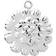 Rosendahl Ball Flower Silver Plated Adorno de Árbol de Navidad 6.5cm