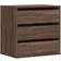 vidaXL 852849 Brown Oak Byrå 60x58cm