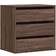 vidaXL 852849 Brown Oak Chest of Drawer 60x58cm