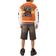 boohooMAN Boxy Limited Badge Pu Sleeve Varsity Jacket - Orange