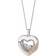 Clogau Past Present Future Inner Charm Heart Pendant - Silver/Rose Gold/Topaz