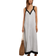 Reiss Aida Linen Wide Leg Jumpsuit - White/Navy