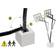 EXIT Galaxy Floor-Mounted Basketball Hoop with Dunk Ring - Green/Black