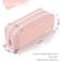 CICIMELON Large Capacity Pencil Case 3 Compartment Pouch Pen Bag Pink