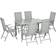 OutSunny 84G-100V00GY Juego de comedor de patio, 1 Mesa incl. 6 Sillas