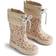 Wheat Thermal Rubber Boot - Rose Flowers