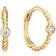 Jackie Gold Hoop Earrings - Gold/Transparent